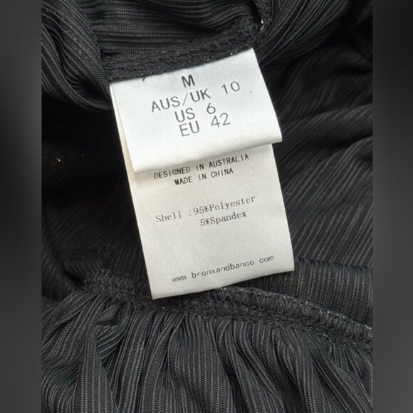 🆕 BRONX & BANCO 🧿 NWOT Bellerose Ruffled Mini Dress, Metallic - Sz M / US 6 - Picture 14 of 15
